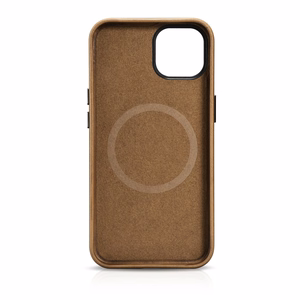 iCarer Oil Wax Premium ādas apvalks iPhone 14 Plus Magnētiskais ādas apvalks ar MagSafe Brūns (WMI14220703-TN)