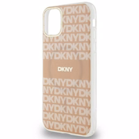 DKNY IML mono un svītras magnētiskais viedtālruņa apvalks iPhone 11 / Xr - rozā