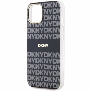 DKNY IML mono un svītru magnētiskais viedtālruņa apvalks iPhone 15/14/13 - melns