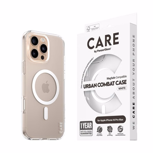 CARE by PanzerGlass Flagmanis viedtālruņa apvalks iPhone 16 Pro Max 6.9" balts/balts Magnētiskais 1340