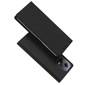 Dux Ducis Skin Pro viedtālruņa apvalks Xiaomi Redmi Note 12 5G / Poco X5 5G Flip karšu maciņš statīvs melna