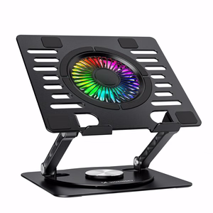 Wozinsky WDCX-X16-AS CoolBase RGB 360° Охлаждающая Подставка для Ноутбука и Планшета - Черный