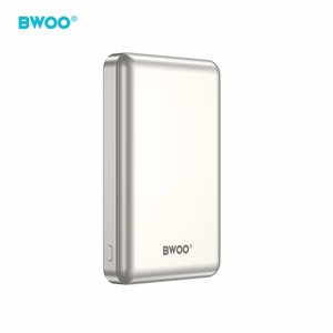 BWOO P82 BO внешний аккумулятор 10000 мАч 15W беспроводная зарядка светло-серый