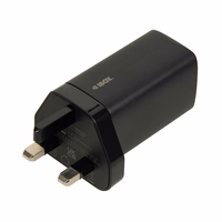 iBOX C-65 melns, GaN 65W universal charger UK plug