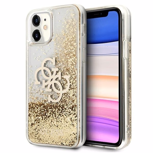 Чехол Guess 4G Big Liquid Glitter для iPhone 11 6.1" / Xr - золотой