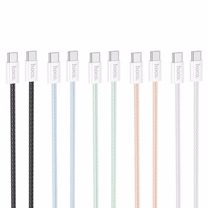 USB kabelis Hoco X104 60W USB-C uz USB-C 2.0m melns