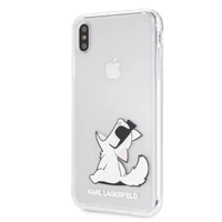 Karl Lagerfeld Choupette Fun iPhone Xs Max viedtālruņa apvalks - caurspīdīgs