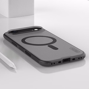 Nillkin Super Frosted Shield Pro MagSafe saderīgs apvalks iPhone 17 Air - caurspīdīgs, melns