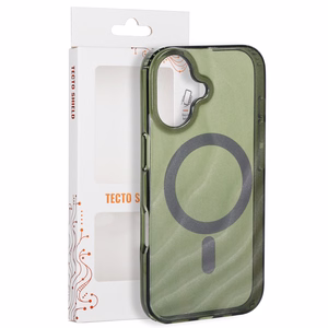 „Tecto Shield Desert Mag“ vāciņš modelim iPhone 17 6,3", tumši olīvzaļš