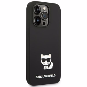 Karl Lagerfeld KLHCP14LSLCTBK Silicone Choupette Body vāciņš ierīcei iPhone 14 Pro 6.1", melns