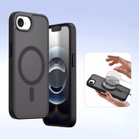 Dux Ducis Lawa iPhone 16e ādas apvalks ar noņemamu magnētisko maku - melns