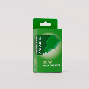 COLORUM wall lādētājs USB-A + USB-C PD 30W CLS30-AC-04 xGreen