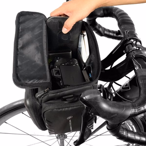 WILDMAN ceļojumu soma velosipēda stūrei ar rāvējslēdzēju GS6 4L (4"-7") melns