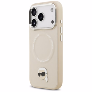 Karl Lagerfeld Karl Pin Magnētiskais viedtālruņa apvalks iPhone 17 Pro Max - Bēšs