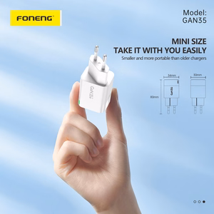 Foneng Lādētājs GAN35 GaN - 2x Type-C - PD 35W 3A balts
