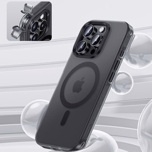 Benks magnētiskais Lucid Armor viedtālruņa apvalks (B066) Iphone 16 Pro Max melns (ar kameras vadības pogu)