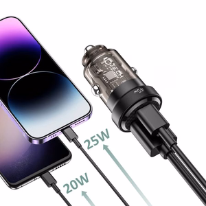 Tech-Protect CC45W automašīnas lādētājs USB-C PD 45W / USB-A QC 3.0 - melns