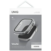 Uniq Voute aizsargstikla viedtālruņa apvalks Apple Watch 10 46 mm - sudraba