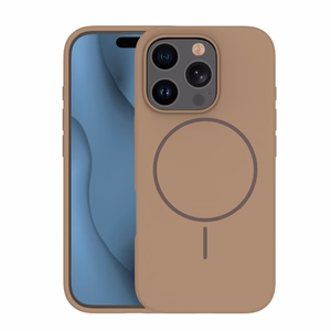 Silikona Īpaši plāns Magnētiskais viedtālruņa apvalks iPhone 14 6,1" brūns