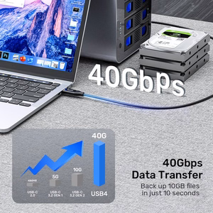 UNITEK USB-C 4.0 PD 100W 40 GBPS 8K 2M kabelis