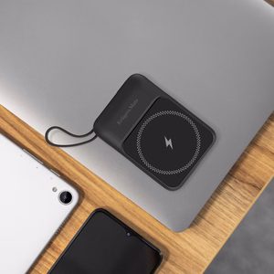 Krüger&Matz magnētiskais bezvadu ārējais akumulators ar kabeli, 10000 mAh, zils
