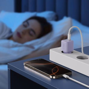 Tech-Protect NCM25 USB-C PD 25W sienas lādētājs - violets