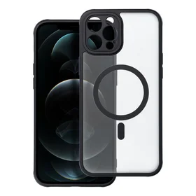 Viedtālruņa apvalks – pilnīgi matētais magnētiskais apvalks, saderīgs ar MagSafe IPHONE 12 Pro Max, melns