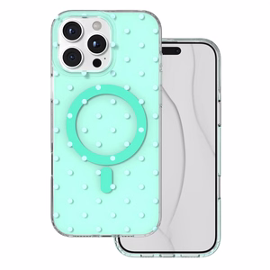 Bubble Dots Mag maciņš, paredzēts iphone 16 Pro Max 6,9", zaļš