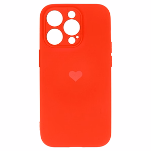 Vennus Silikona sirds apvalks Iphone 13 Pro dizains 1 sarkans