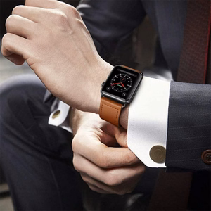 TECH-PROTECT LEATHERFIT APPLE WATCH 4 / 5 / 6 / 7 / 8 / 9 / SE / ULTRA 1 / 2 (42 / 44 / 45 / 49 MM) BRŪNS
