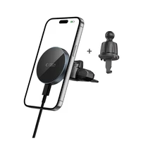 Tech-Protect mm15W-V5 magnētiskais MagSafe auto turētājs ventilācijai/CD slotam melns