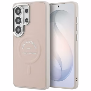 Karl Lagerfeld maciņš Embossed Ring RSG Logo MagSafe Samsung Galaxy S26 Ultra rozā
