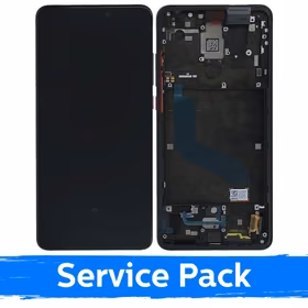 LCD ekrāns Xiaomi Mi 9T (Mi 9T Pro) ar rāmi / Carbon Black / (Service Pack)