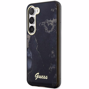 Guess GUHCS23SHTMRSK S23 S911 чёрный/чёрный жёсткий чехол Golden Marble Collection
