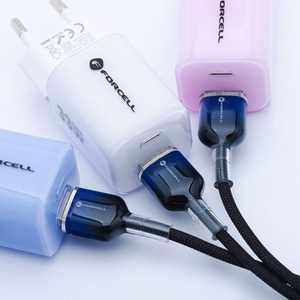 FORCELL F-ENERGY C353 kabelis USB A uz Lightning 2,4A 12W Gradient 1 m melns