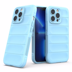 Magic Shield viedtālruņa apvalks iPhone 13 Pro elastīgs bruņu gaiši zilas krāsas vāks