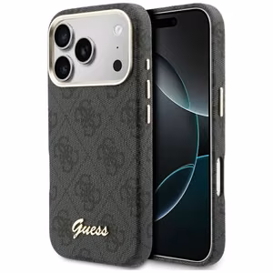 Guess case for iPhone 17 Pro Max compatible with MagSafe GUHMP17X5P4FWMSK (PU FW 4G Script) black