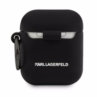 KARL LAGERFELD KLACA2SILCHBK AIRPODS 1/2 maciņš melns SILICONE CHOUPETTE