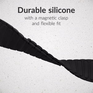 Mobilize silikona pulksteņa siksniņa - magnētiska - Apple 42/44/45/49mm - melna