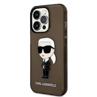 Karl Lagerfeld KLHCP14LHNIKTCK iPhone 14 Pro 6.1" melns/melns cietais apvalks Ikonik Karl Lagerfeld