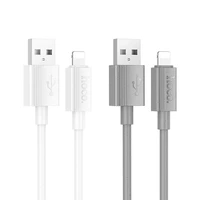 Kabelis USB-A uz Lightning Hoco 2,4A 1 m X107 pelēks