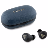 Guess Bluetooth austiņas GUTWSPGTSPSB TWS + dokstacija zilas/zilas graudains klasiskais logotips