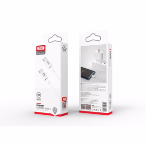 XO kabelis NB-Q190A PD USB-C - USB-C 1,0m 60W balts