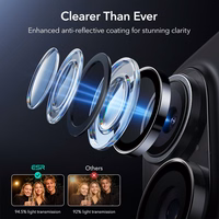 ESR Armorite kameras vāciņš iPhone 16 / 16 Plus / 17 - melns