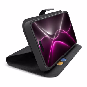 SBS Wallet Smart maciņš modelim iPhone 18 Pro Max, ar maku un statīvu – melns