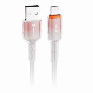 FORCELL F-ENERGY C353 kabelis USB A uz Lightning 2,4A 12W Gradient 1 m balts