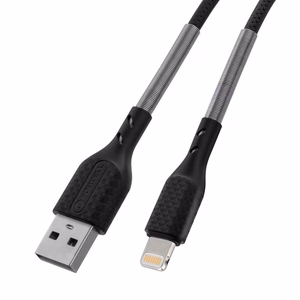 Кабель USB A - Lightning Forcell F-Energy 2,4A 12W Carbon 1 м CB-01A чёрный