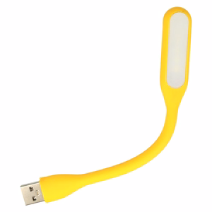 Mini LED lampa silikona USB dzeltena