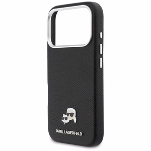 Karl Lagerfeld maciņš iPhone 17 Pro 6,3", HC MAGSAFE PU FW ar K&C galvas emblēmu, melns