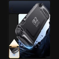 Supcase Crystal apvalks Nintendo Switch 2 - caurspīdīgi melns